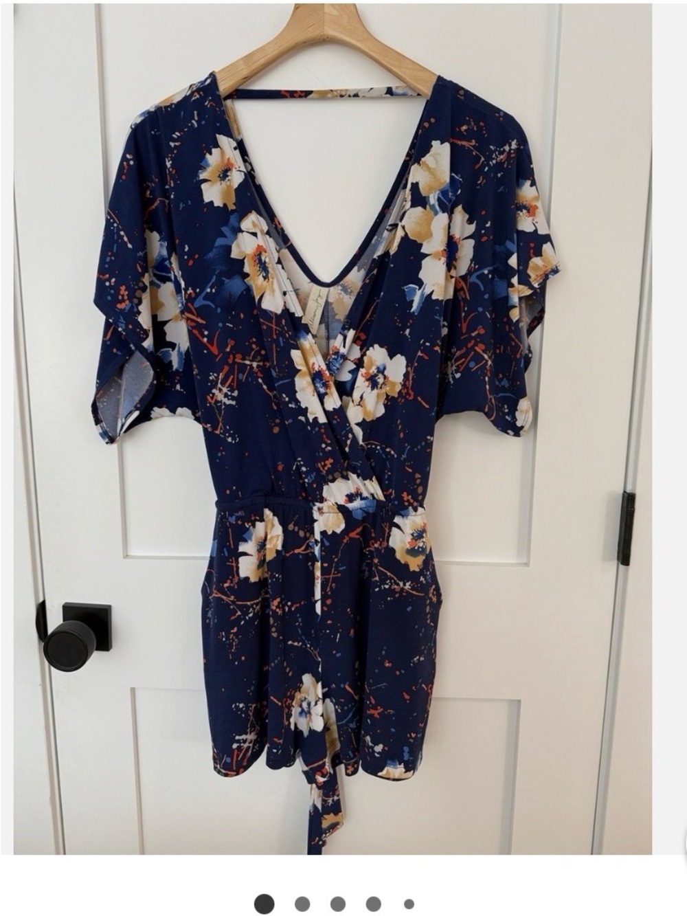 IN SEARCH OF THIS ROMPER IN L/XL Allison Joy Navy Floral Romper with Tie